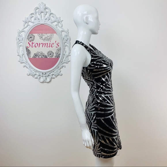 Bisou Bisou ,Michele Bohbot | Black Sequin Dress - Picture 4 of 8